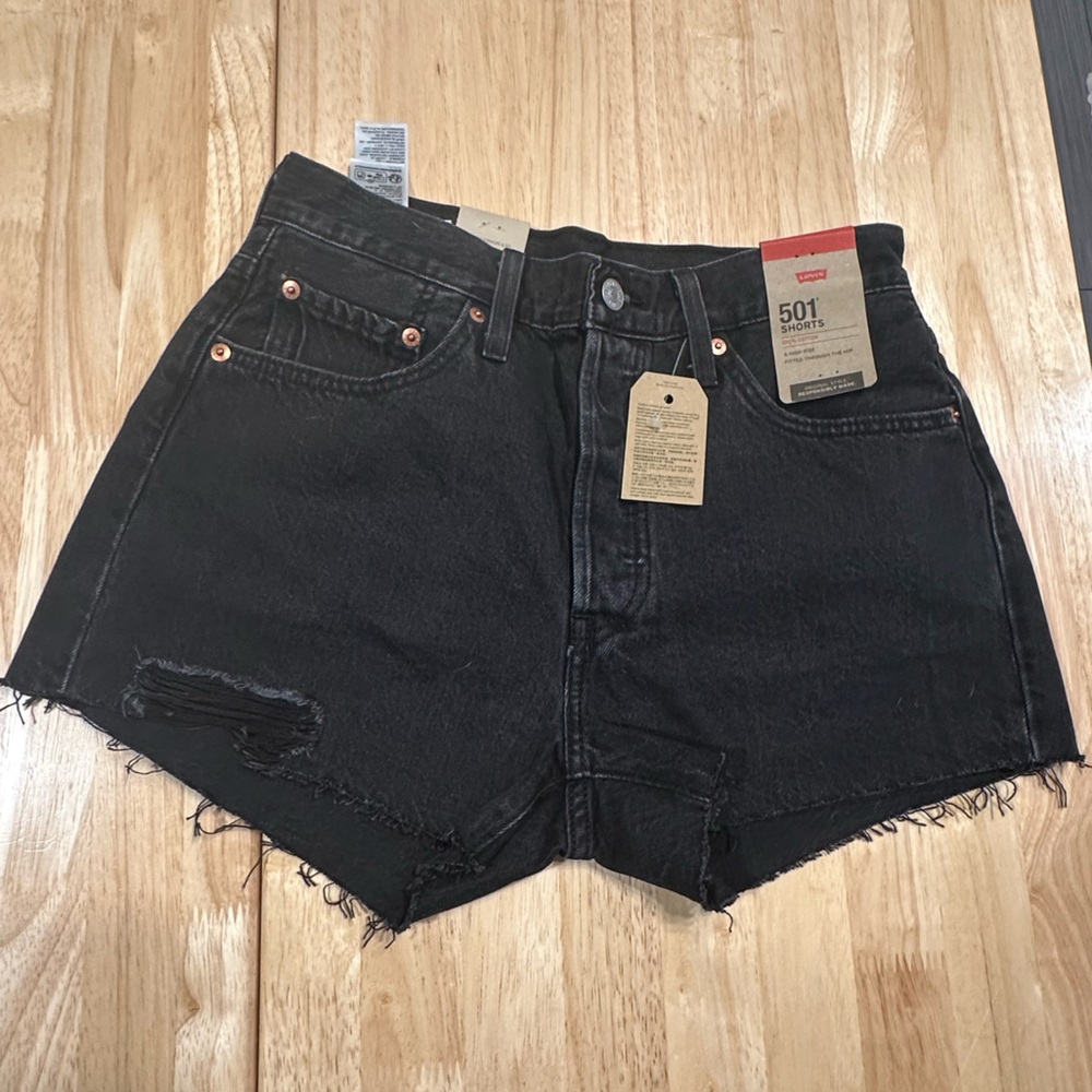 Levi's 501 Black Jean Shorts